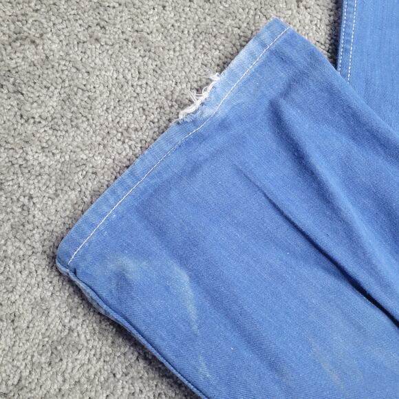 Jean Team High Rise Groovy Retro Distressed Faded Blue Jeans Size 36/30 - Picture 8 of 12